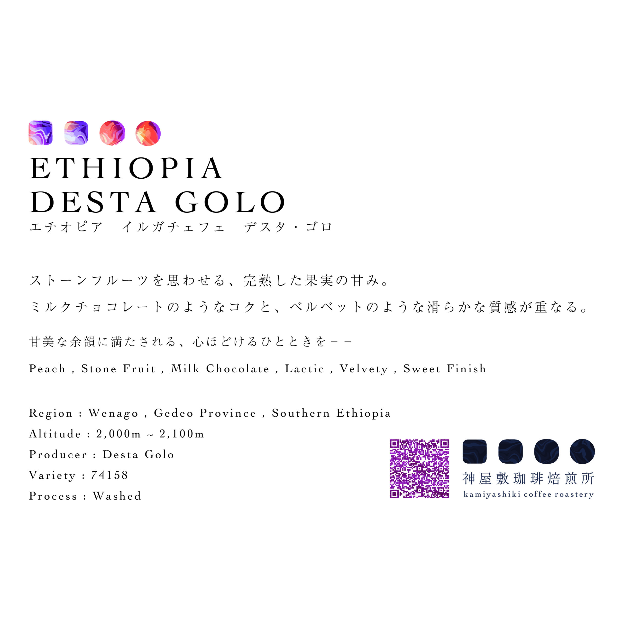 ETHIOPIA | YIRGACHEFFE DESTA GOLO | 74158 Washed