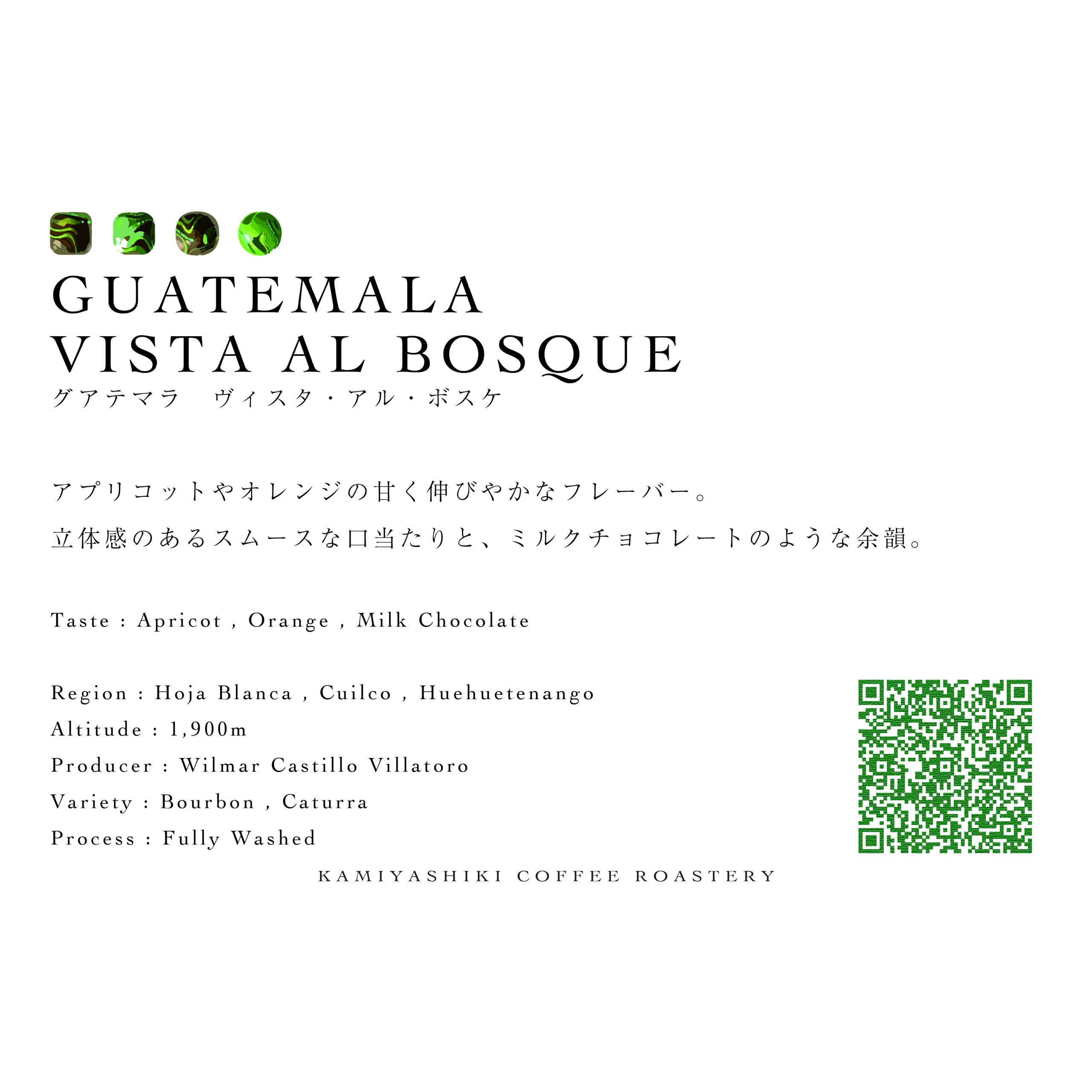 GUATEMALA | VISTA AL BOSQUE | Bourbon , Caturra Fully Washed
